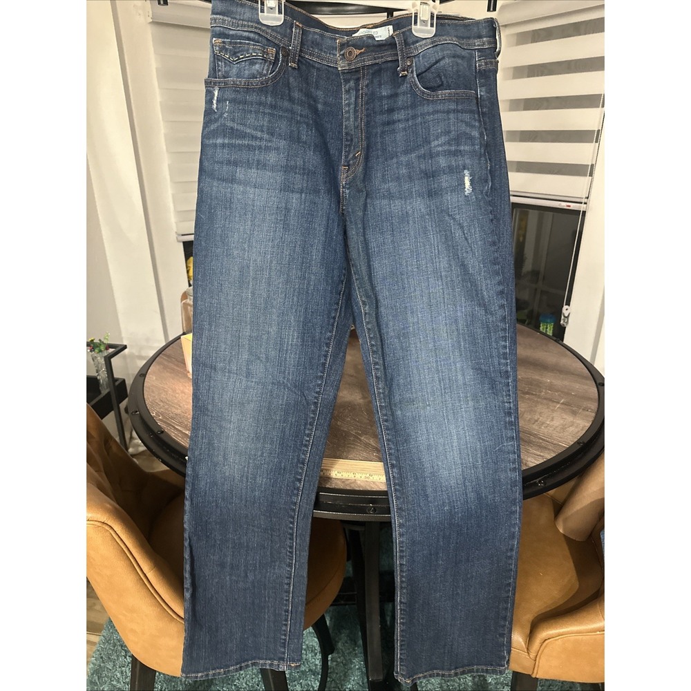 Levis Straight Leg 505 Women's Distressed SZ 14 Blue Jeans